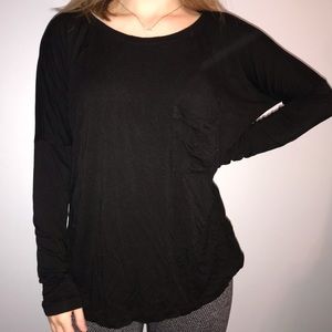 Black long sleeve top